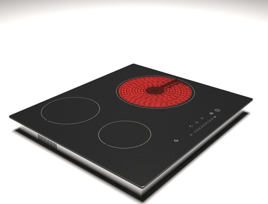 Ψηφιακός έλεγχος υβριδικό Cooktop 6000W τρία επαγωγή Cooktop καυστήρων για εμπορικό
