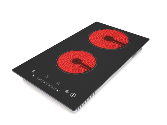 Διπλό κεραμικό cooktop καυστήρων